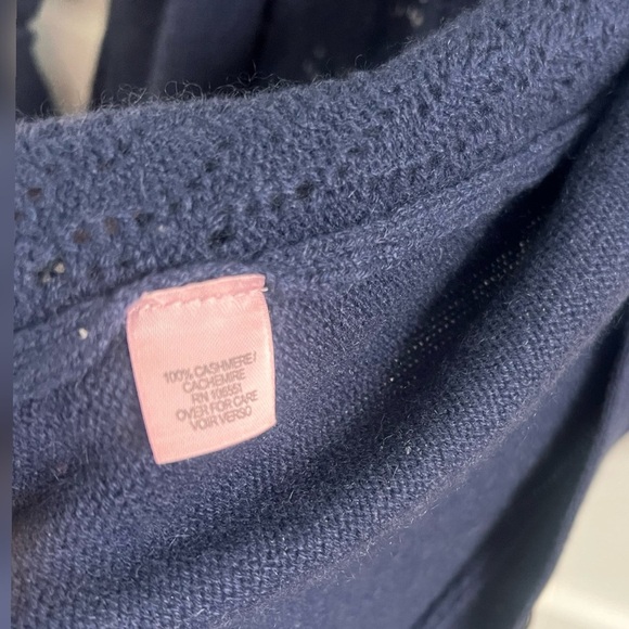Calypso St. Barth Cashmere Knit Navy Cardigan Size M $348 - Picture 4 of 5